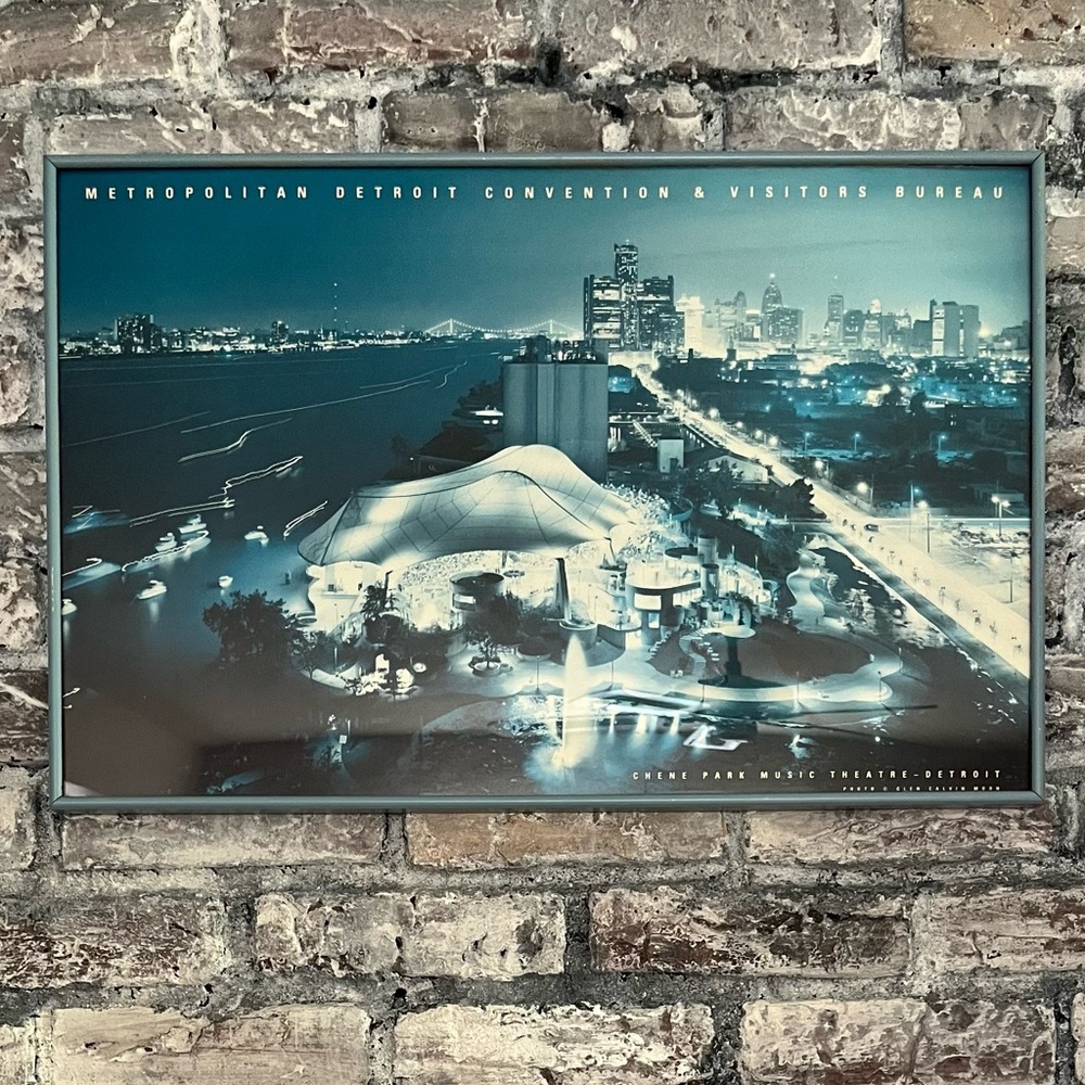 Framed photo of Detroit skyline by Architectual photographer Glen Calvin Moon